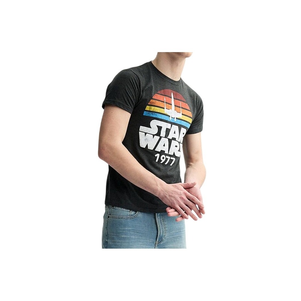 Mad Engine Star Wars 1977 Graphic T Shirt‎ Men's Size Large Charcoal Retro NWT